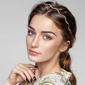 NEW Metallic Gold Wavy Hairband